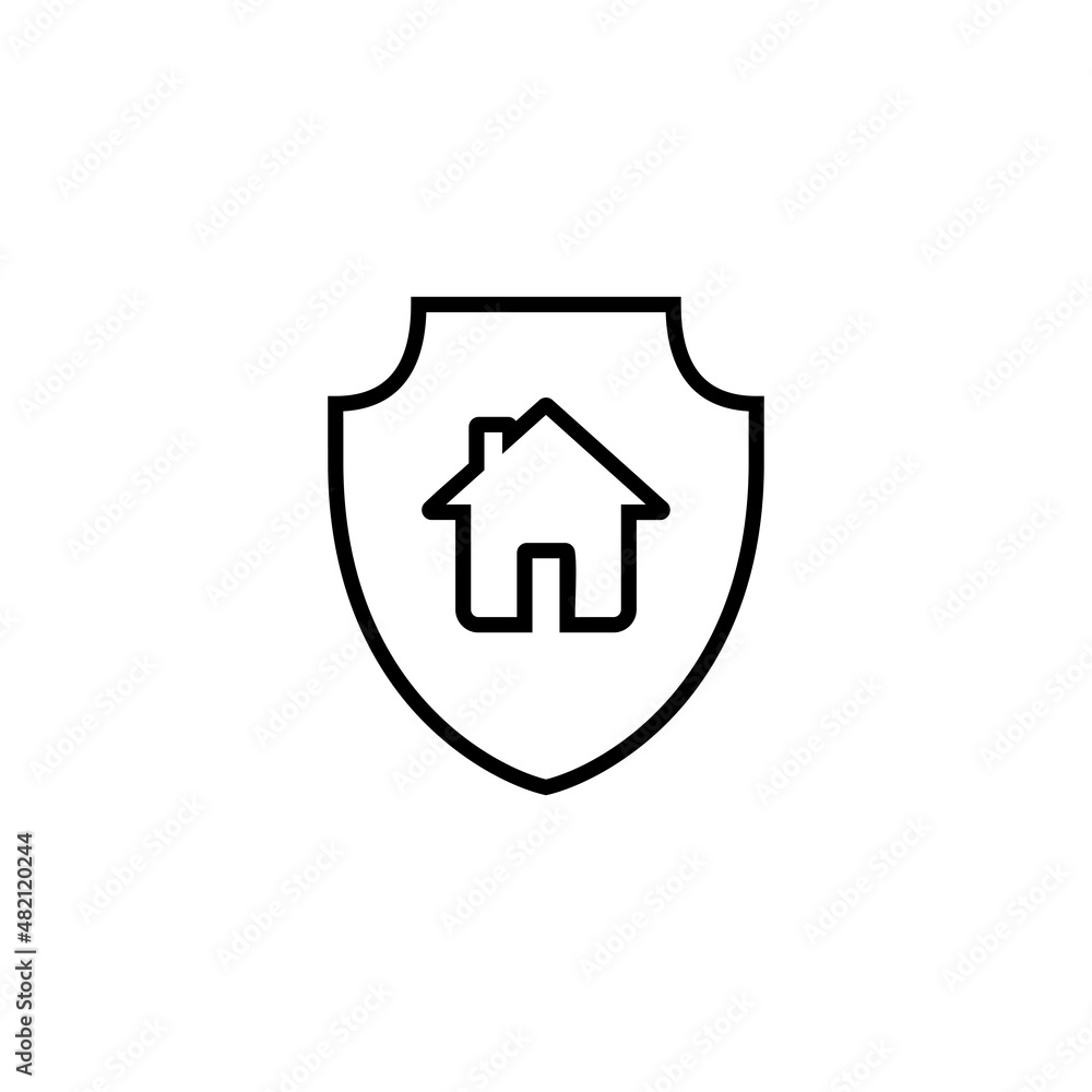 house insurance icon. house protection sign and symbol