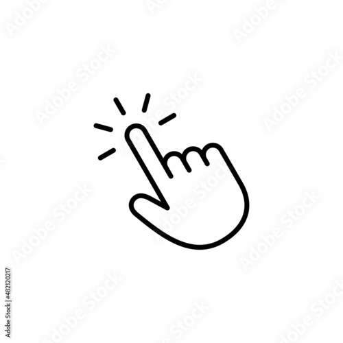 Hand click icon. pointer sign and symbol. hand cursor icon