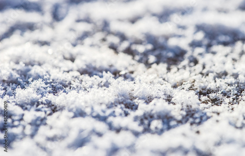 White snow background