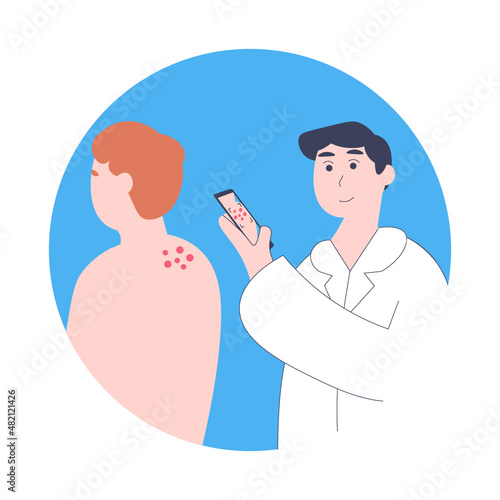 Flat illustration by a dermatologist