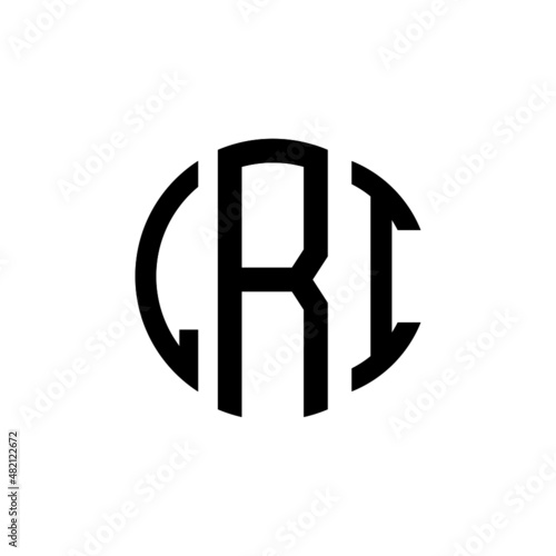 LRI letter logo design. LRI modern letter logo with black background. LRI creative  letter logo. simple and modern letter LRI logo template, LRI circle letter logo design with circle shape. LRI   photo