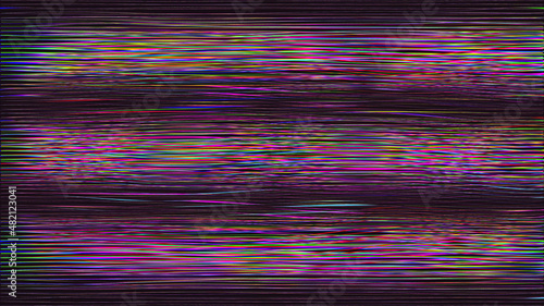 Glitch distorted geometric background . Modern art design . Noise destroyed glitched poster . Trendy defect error background with speed lines . Glitched artwork  .Broken effect .vector 