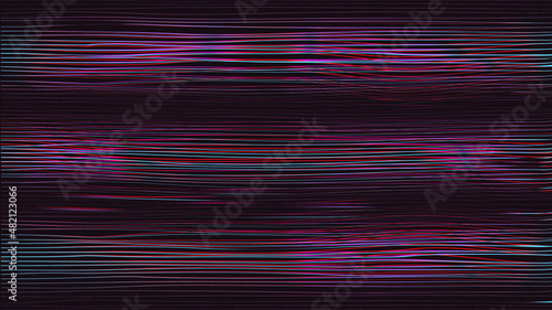 Glitch distorted geometric background . Modern art design . Noise destroyed glitched poster . Trendy defect error background with speed lines . Glitched artwork  .Broken effect .vector 