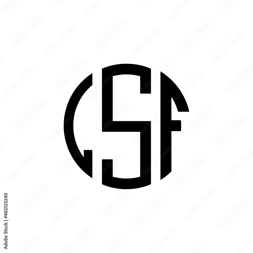 LSF letter logo design. LSF modern letter logo with black background