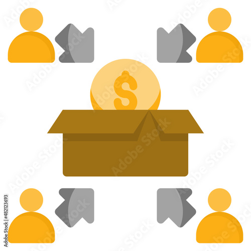 crowdfunding flat icon