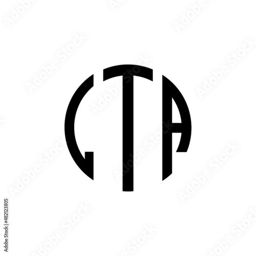 LTA letter logo design. LTA modern letter logo with black background. LTA creative  letter logo. simple and modern letter LTA logo template, LTA circle letter logo design with circle shape. LTA   photo