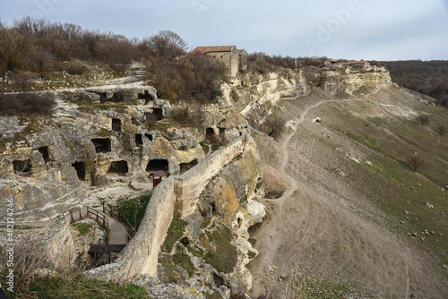 Cave city Chufut-Kale in Bakhchysarai, Crimea photo