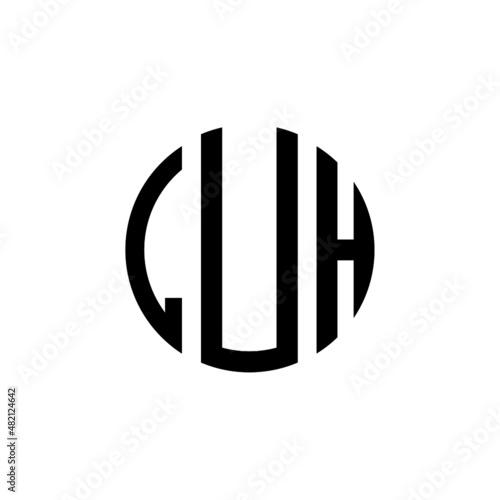 LUH letter logo design. LUH modern letter logo with black background. LUH creative  letter logo. simple and modern letter LUH logo template, LUH circle letter logo design with circle shape. LUH    photo