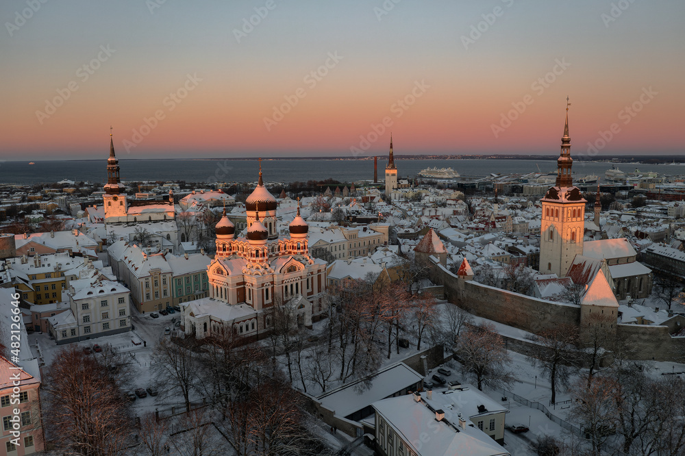 Panorama of Tallinn. January 2022