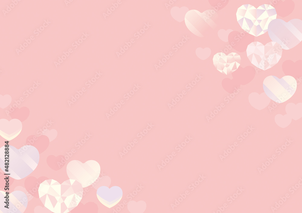 ハート ガーリー シンプル イラスト 背景素材 ピンク Stock Vector Adobe Stock