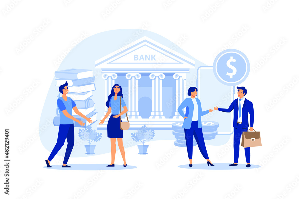 manage finances save for future investment with mobile banking saving online flat vector illustration 