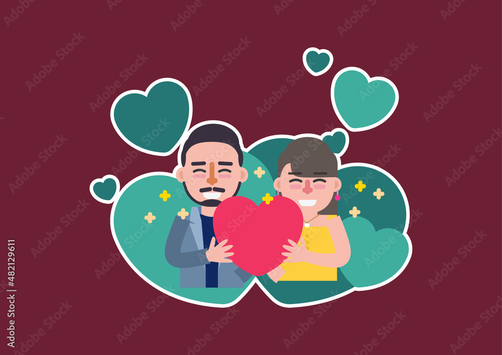 Valentine's day gift illustration for various graphic design and advertising applications Valentine's day gift illustration for various graphic design and advertising applications