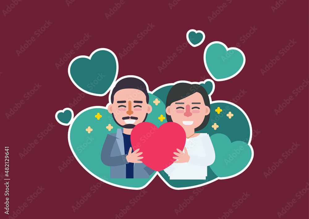 Valentine's day gift illustration for various graphic design and advertising applications Valentine's day gift illustration for various graphic design and advertising applications