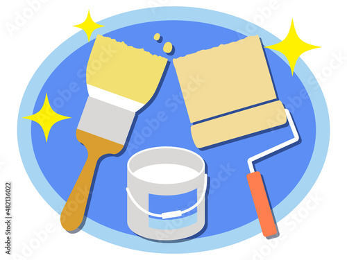 塗装工事のイメージイラスト