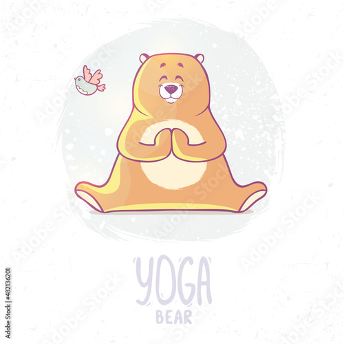 color yoga bear