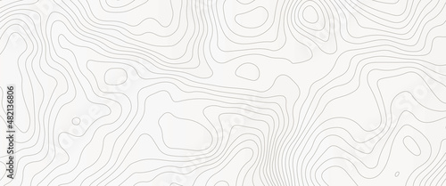 topographic line contour map background, Topographic map and landscape terrain texture grid, Abstract lines background. Contour maps. Vector illustration. photo
