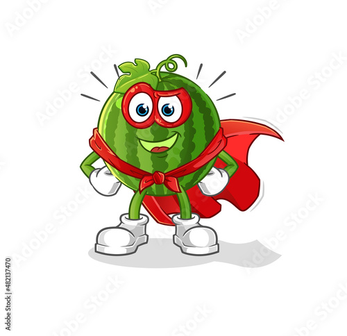 watermelon heroes vector. cartoon character