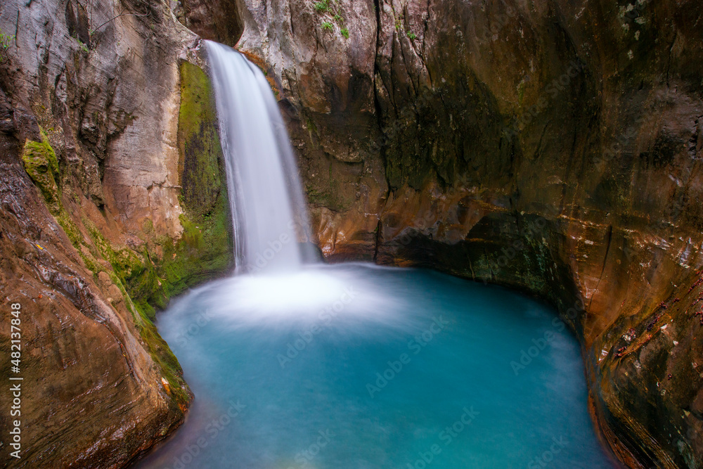 Waterfall at Sapadere canyon, Alania, Turkey