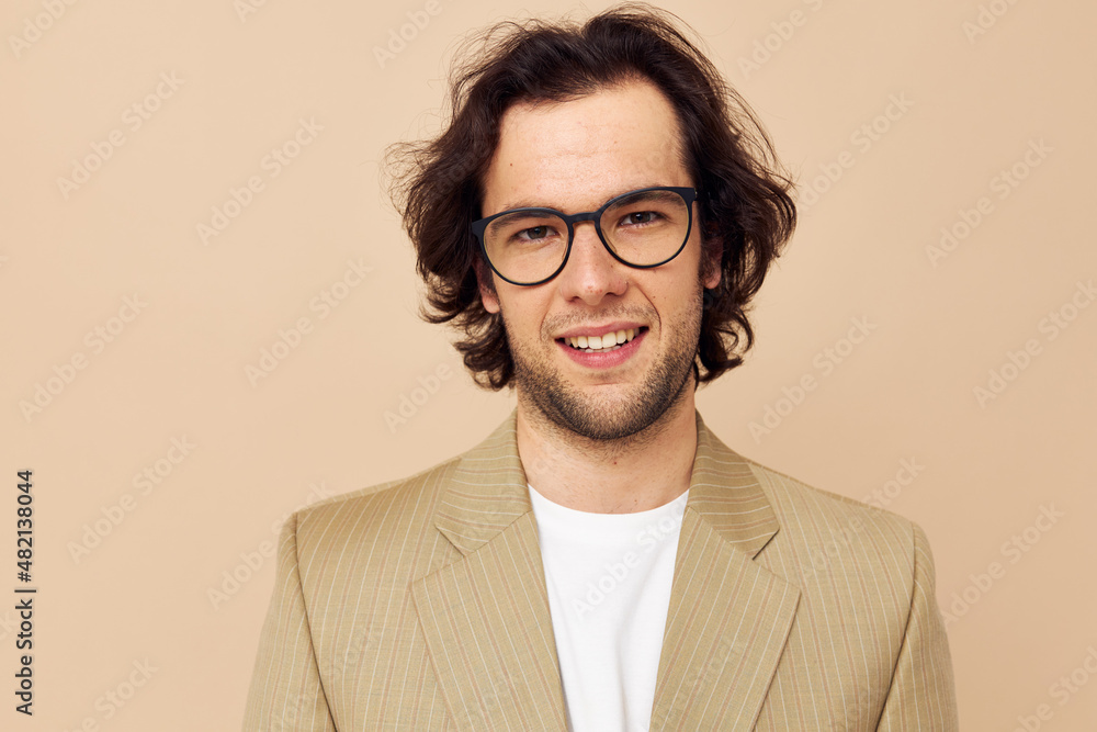 Cheerful man classic style emotions posing Lifestyle unaltered