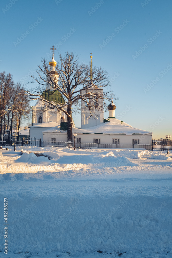 Fototapeta premium Church of the Savior / St. Nicholas, Vladimir, Russia Спасская Никольская церковь, город Владимир 