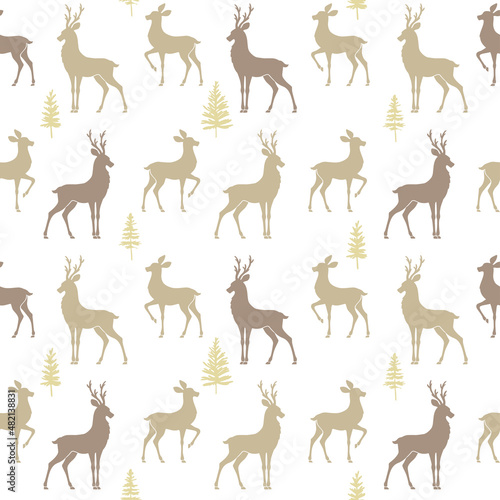 seamless pattern deer