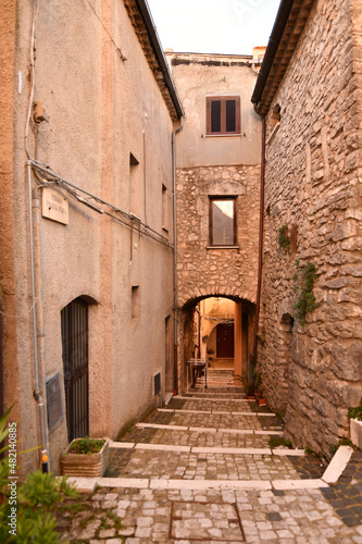 An old street of Campodimele  a medieval town of Lazio region  Italy.