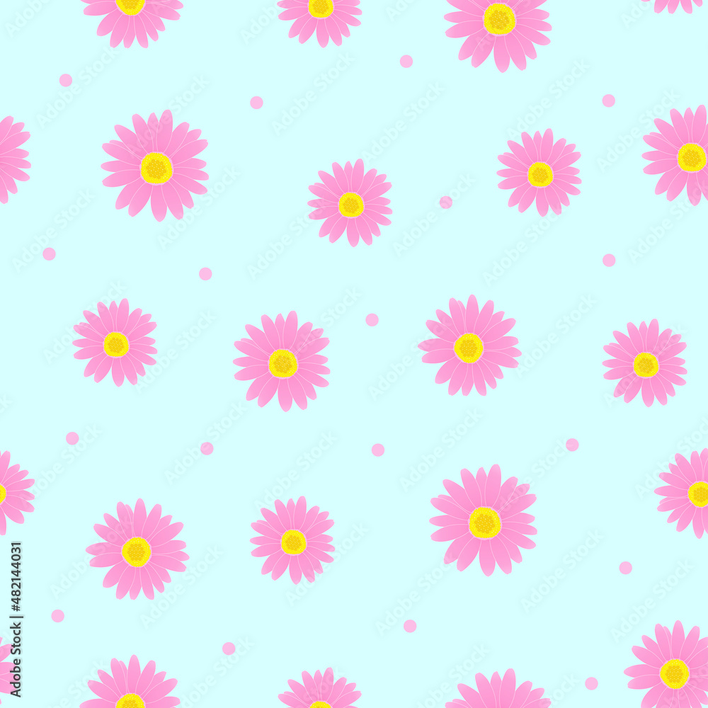 pink daisy floral pattern. flower pattern. summer spring pattern. pink daisy floral pattern. flower pattern. summer spring pattern.