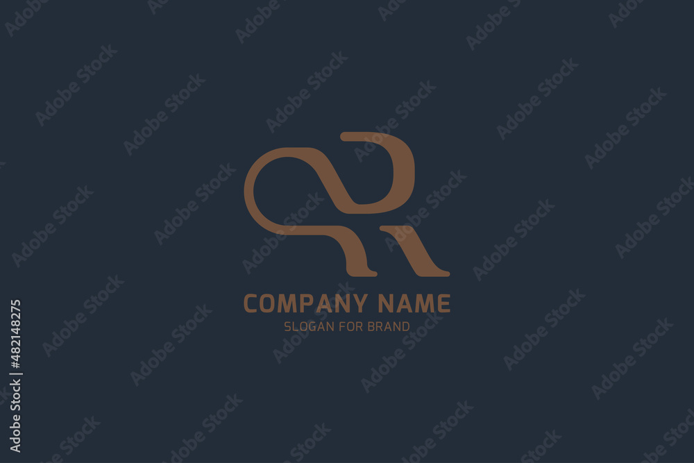 Original letter R for creative logo design. Vector sign for a company logotype on a dark background. Flat illustration EPS10. Original letter R for creative logo design. Vector sign for a company logotype on a dark background. Flat illustration EPS10.