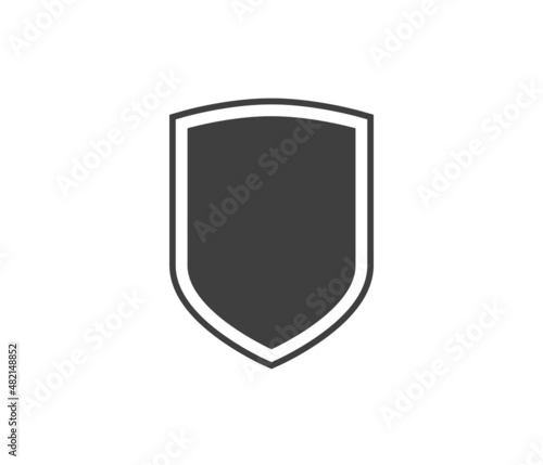 Free Download Shield black and white logo. Guarantee, insignia and guard symbol. Security vector icon - GFXLoad