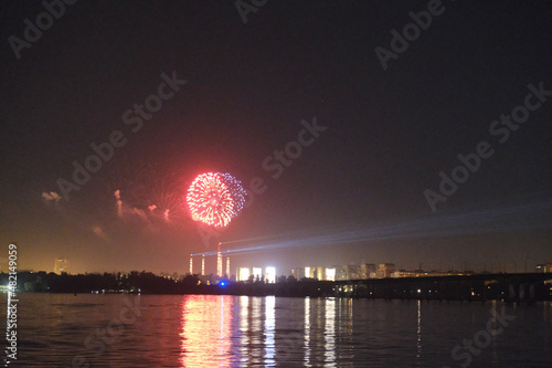 fireworks over the river