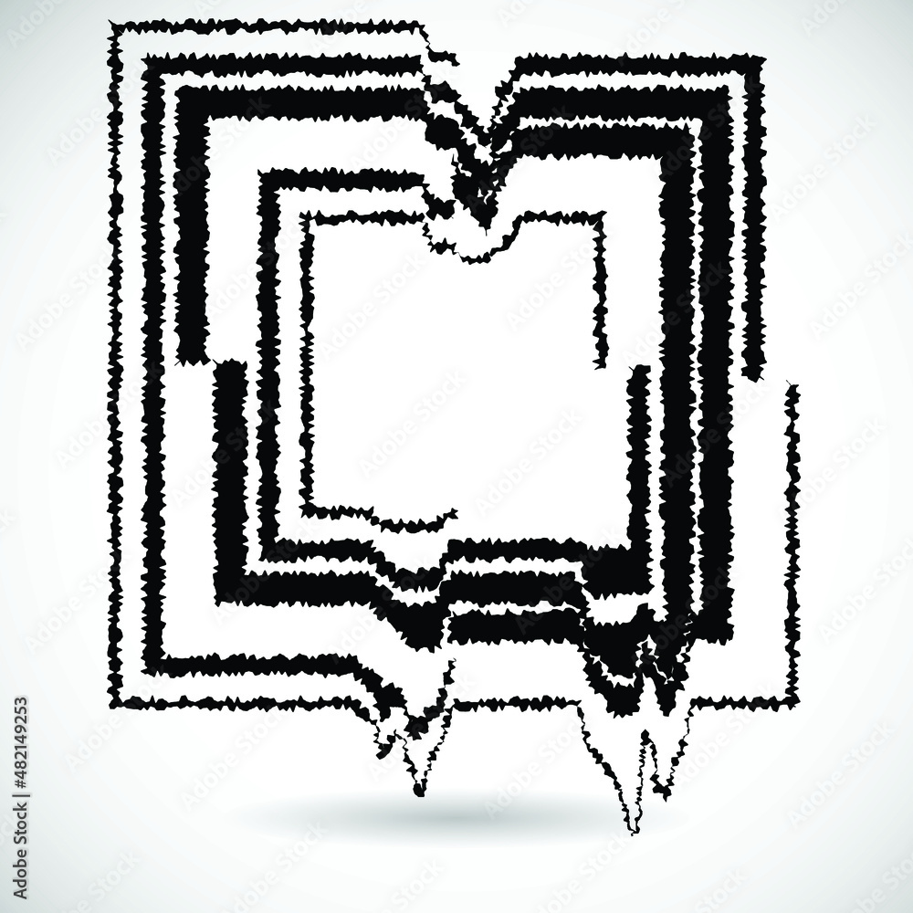 Glitch distorted geometric shape . Minimal art design . Noise destroyed logo . Trendy defect error shapes . Glitched frame .Broken effect .Grunge texture . Distressed element .vector Glitch distorted geometric shape . Minimal art design . Noise destroyed logo . Trendy defect error shapes . Glitched frame .Broken effect .Grunge texture . Distressed element .vector