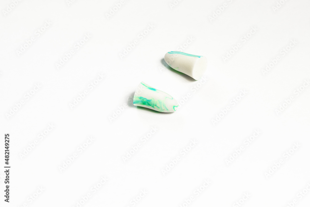 earplugs for ears on white background earplugs for ears on white background