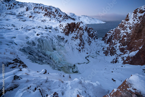 Wallpaper Mural Winter waterfall Torontodigital.ca