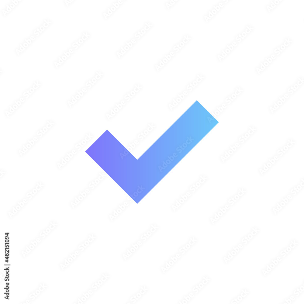 Check mark icon with gradient Check mark icon with gradient