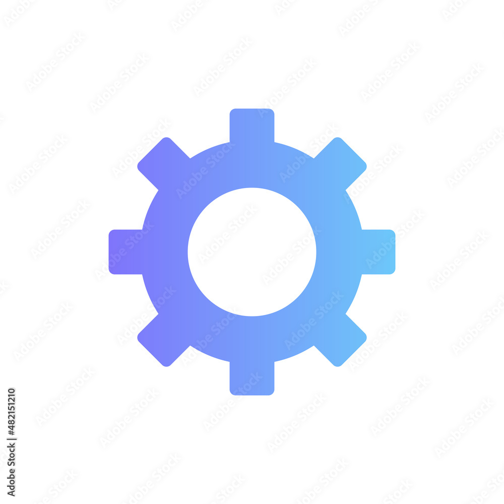 Settings vector icon with gradient
