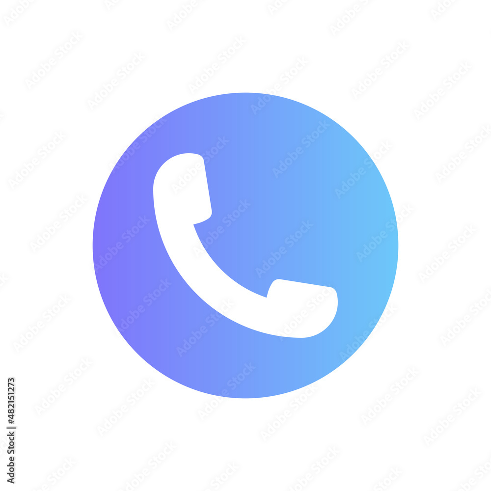 Phone call icon with gradient Phone call icon with gradient