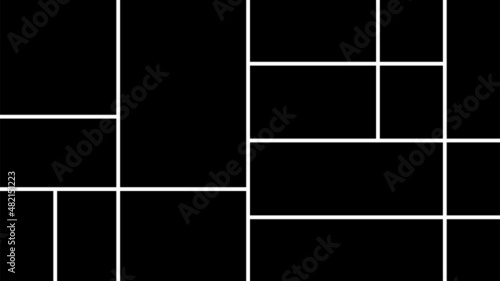 Vector empty photo frame. Collage template. Frames for memory.
