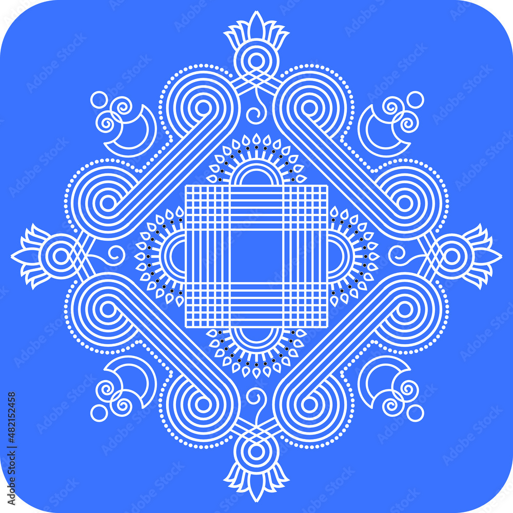 Indian Traditional and Cultural Rangoli, Alpona, Kolam, or Paisley ...