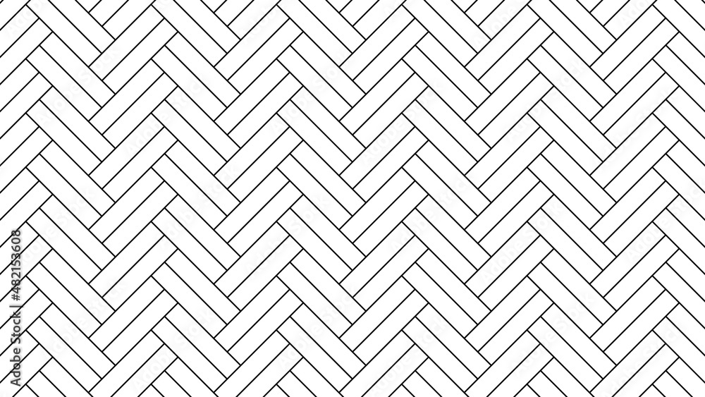 Herringbone floor. Diagonal texture. Black and white pattern. Vector illustration. Herringbone floor. Diagonal texture. Black and white pattern. Vector illustration.