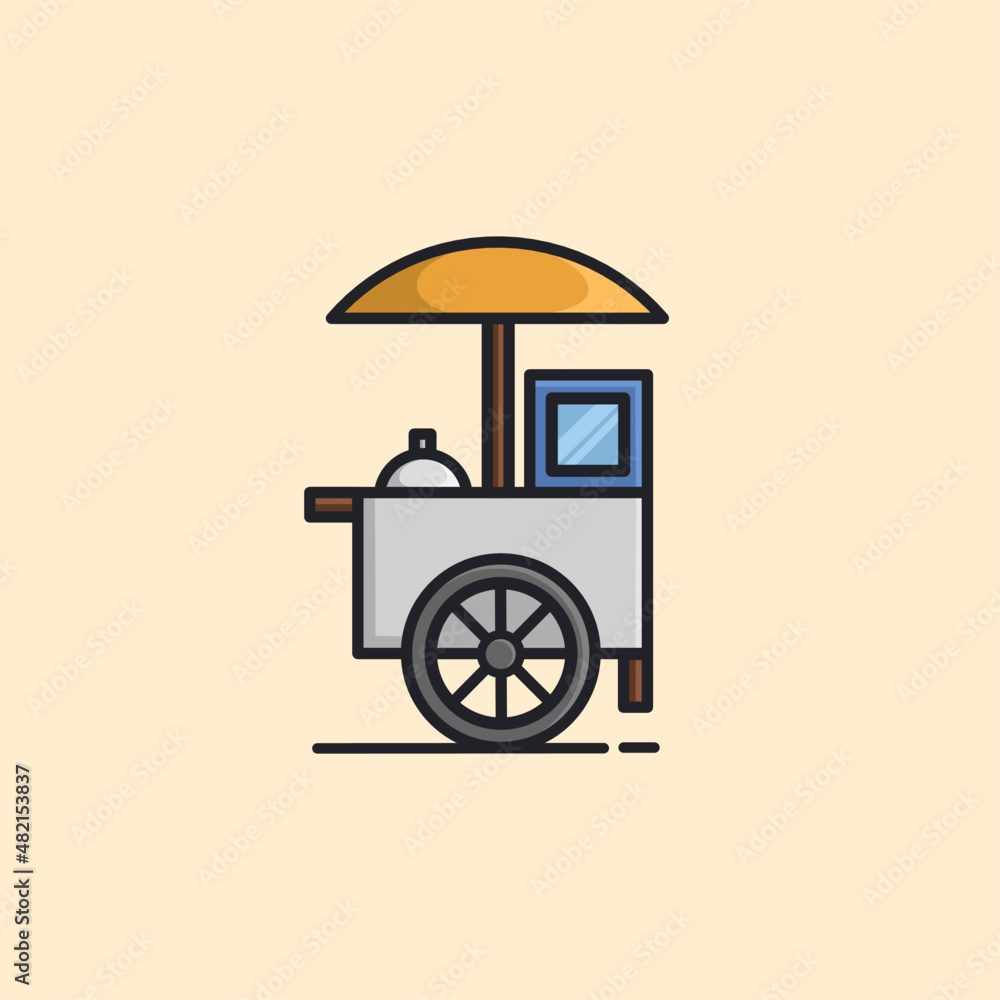 Street food cart icon