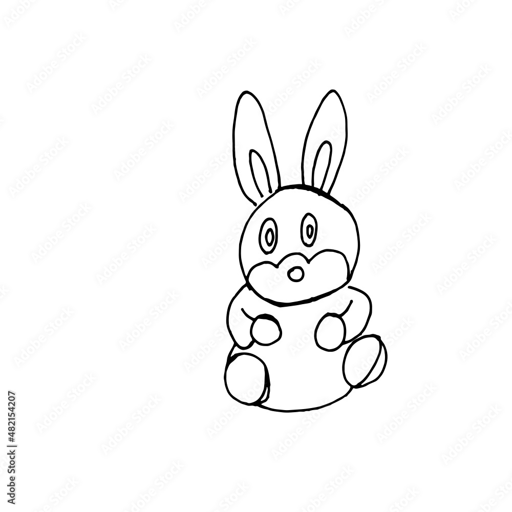 cartoon bunnies used as elements and decorations