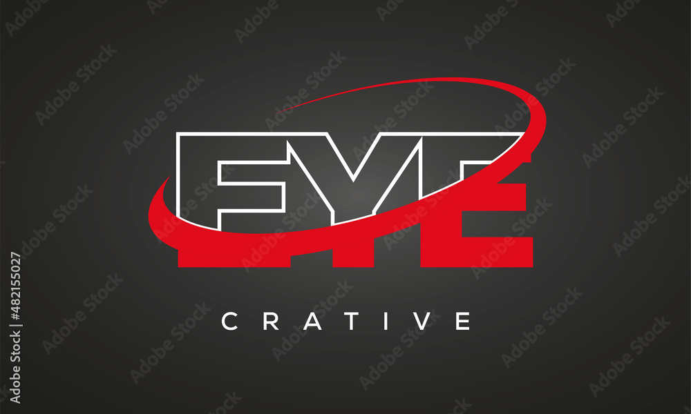 EYE creative letters logo with 360 symbol Logo design