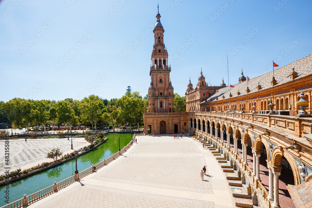 Spain Square, Plaza de Espana, is a square in the Maria Luisa Park, in Seville