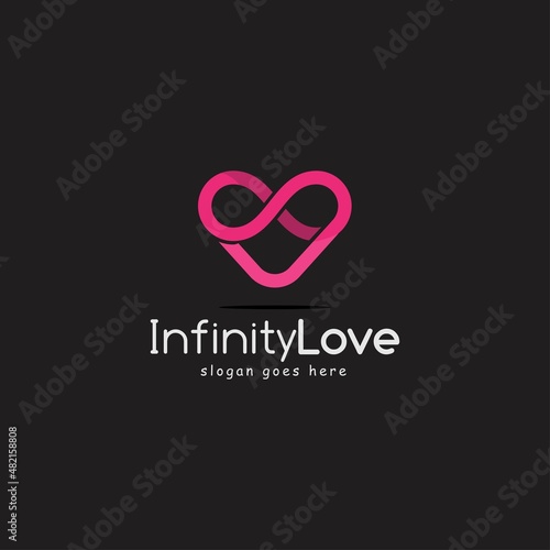 infinity with love logo design,vector infinity love, world valentine day, feelings love, modern vector template