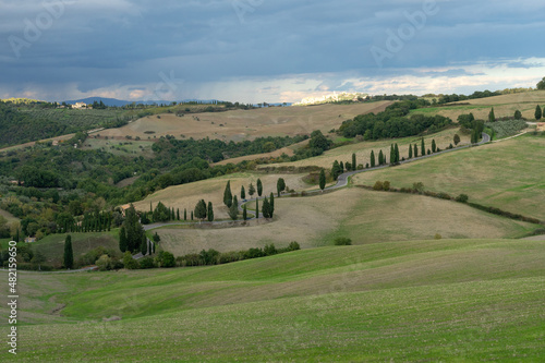 Beautiful scenic Tuscany landscape during the fall