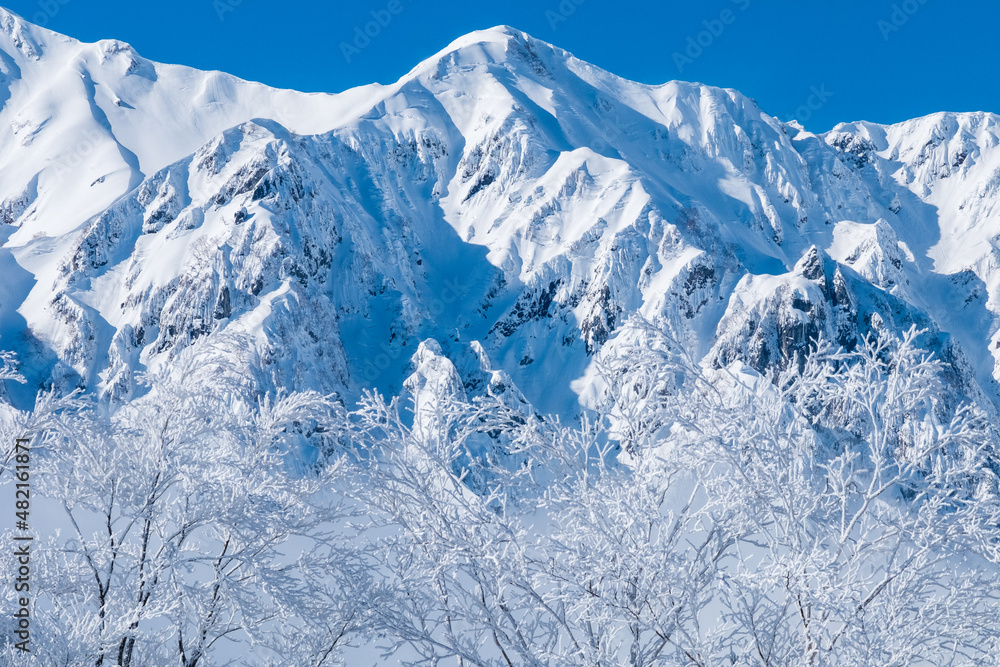 Obraz premium 美しい冬山の風景