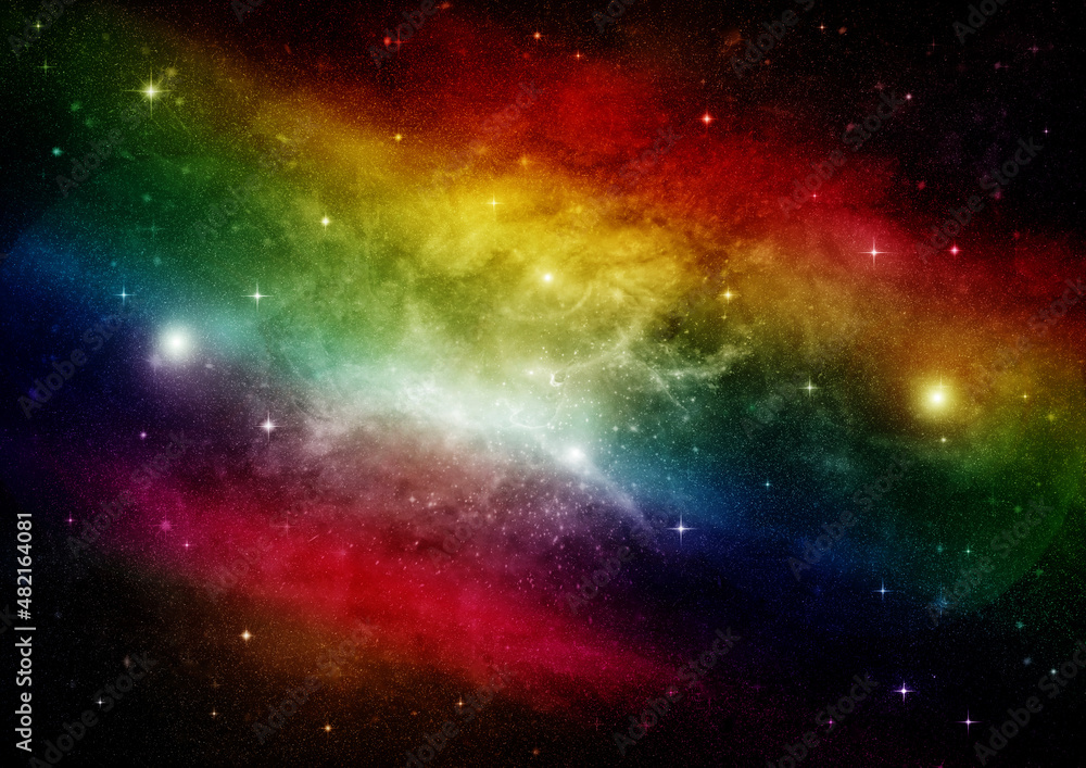 galaxy in a free space. 3D rendering