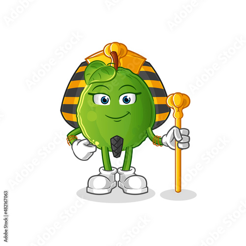 guava ancient egypt cartoon. cartoon mascot vector