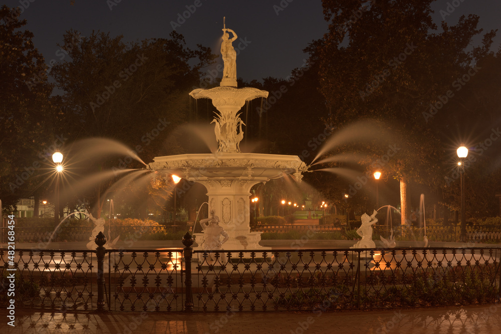 Fototapeta premium 米国都市の夜景撮影