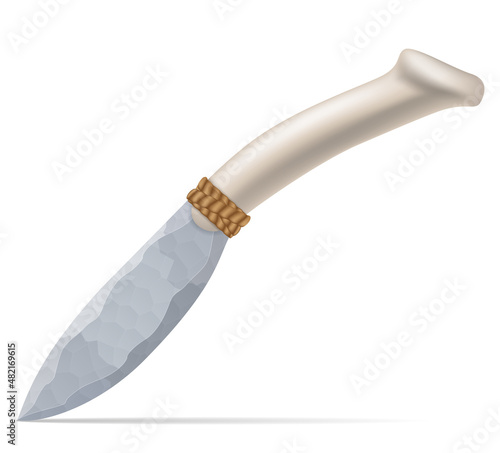 mayan ancient stone knife vector illustration
